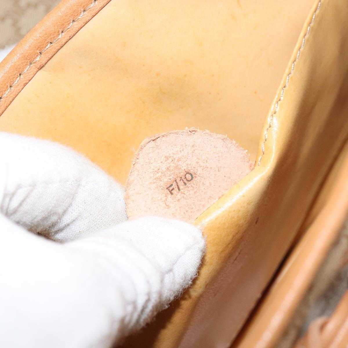 CELINE Macadam Canvas Shoulder Bag PVC Beige Gold Auth ka724