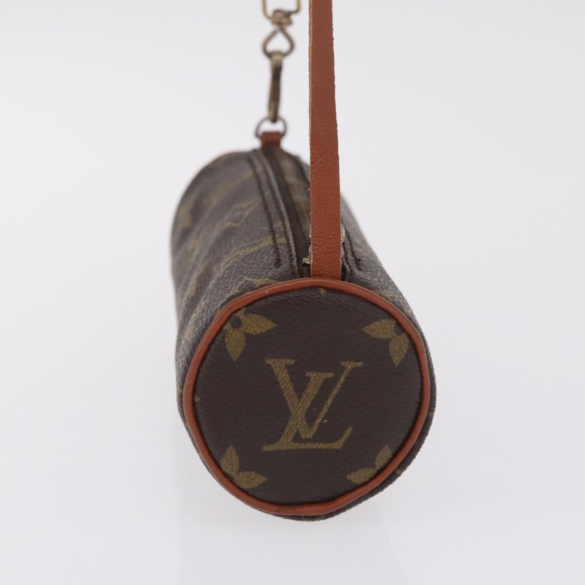 LOUIS VUITTON Monogram Papillon Pouch LV Auth ka7240