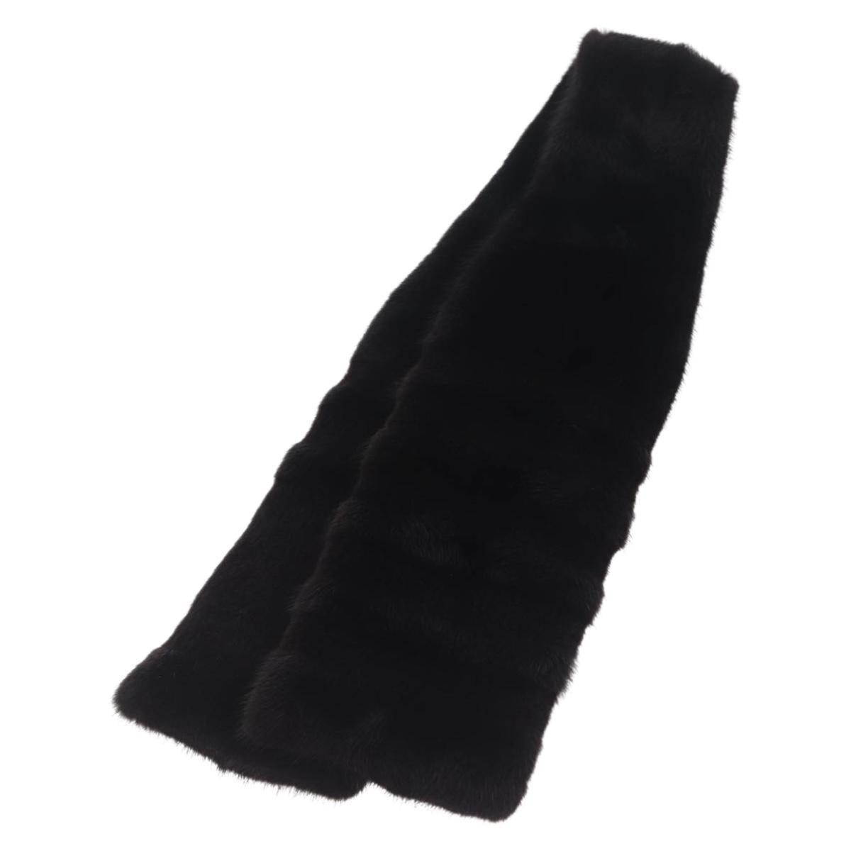 LOUIS VUITTON Scarf Black LV Auth ka7243M
