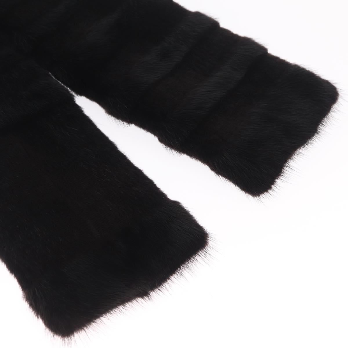 LOUIS VUITTON Scarf Black LV Auth ka7243M