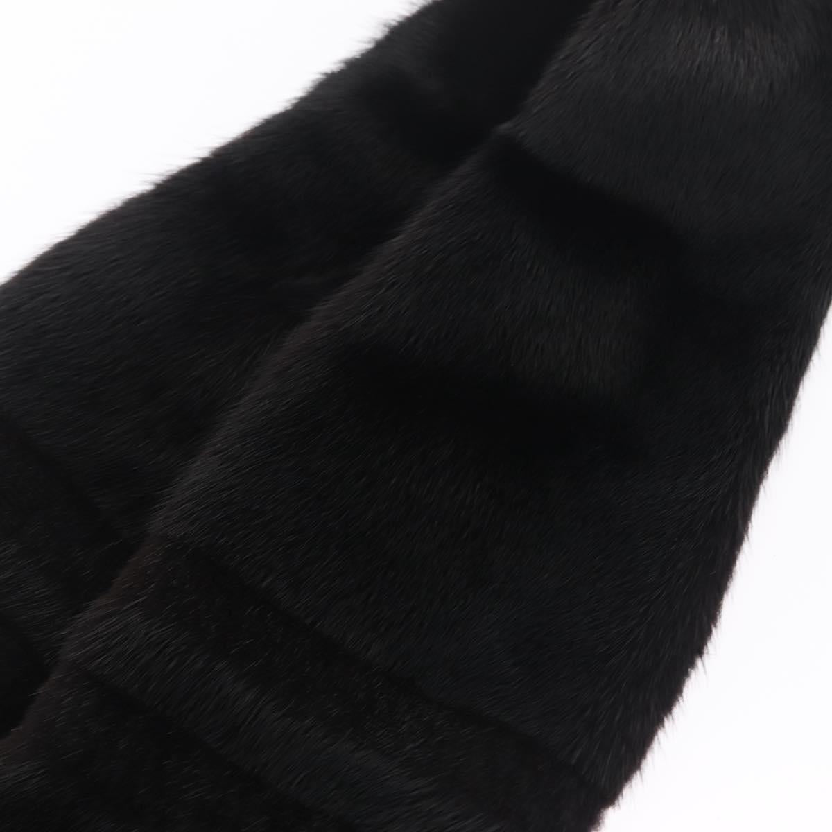 LOUIS VUITTON Scarf Black LV Auth ka7243M