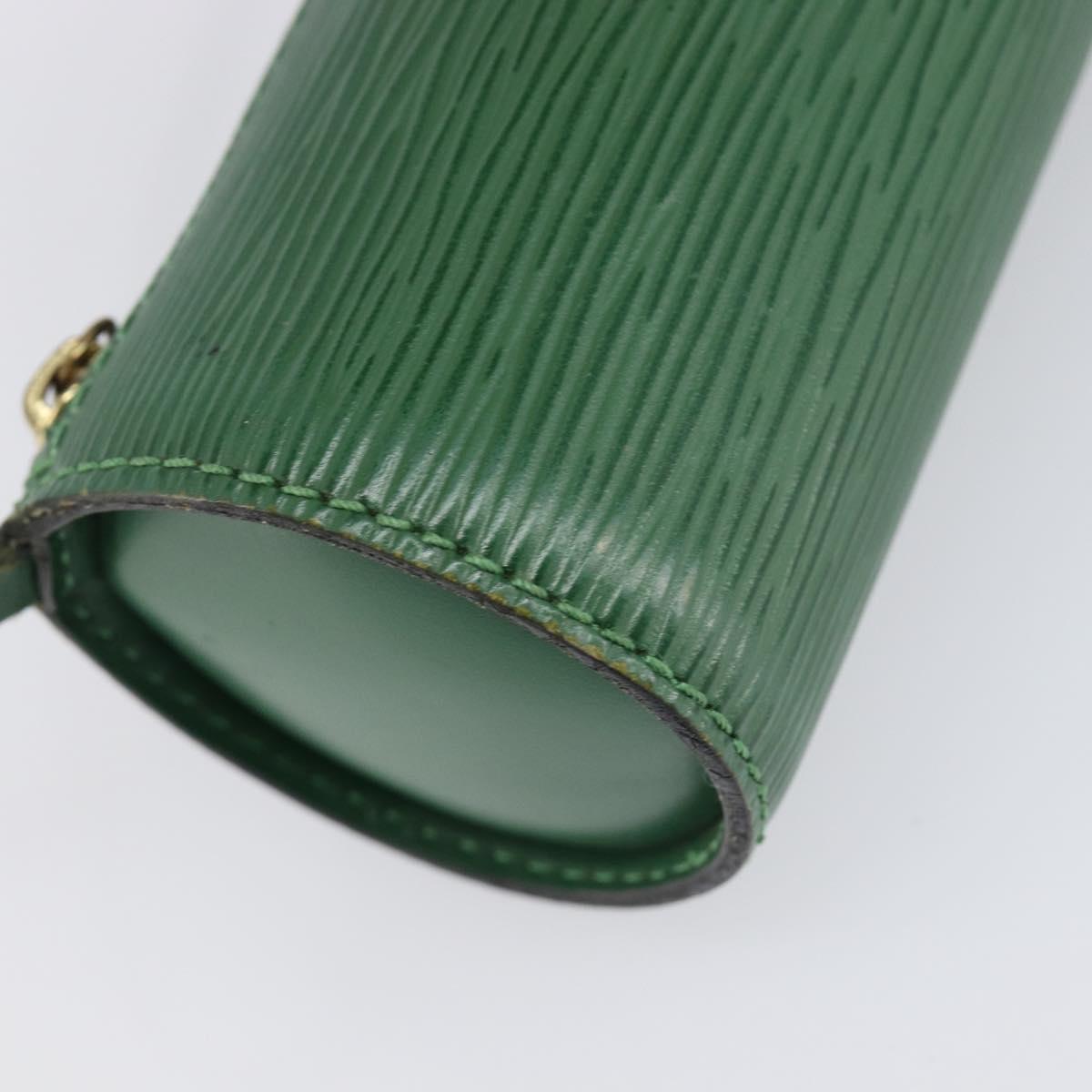 LOUIS VUITTON Epi Soufflot Pouch Green LV Auth ka7245