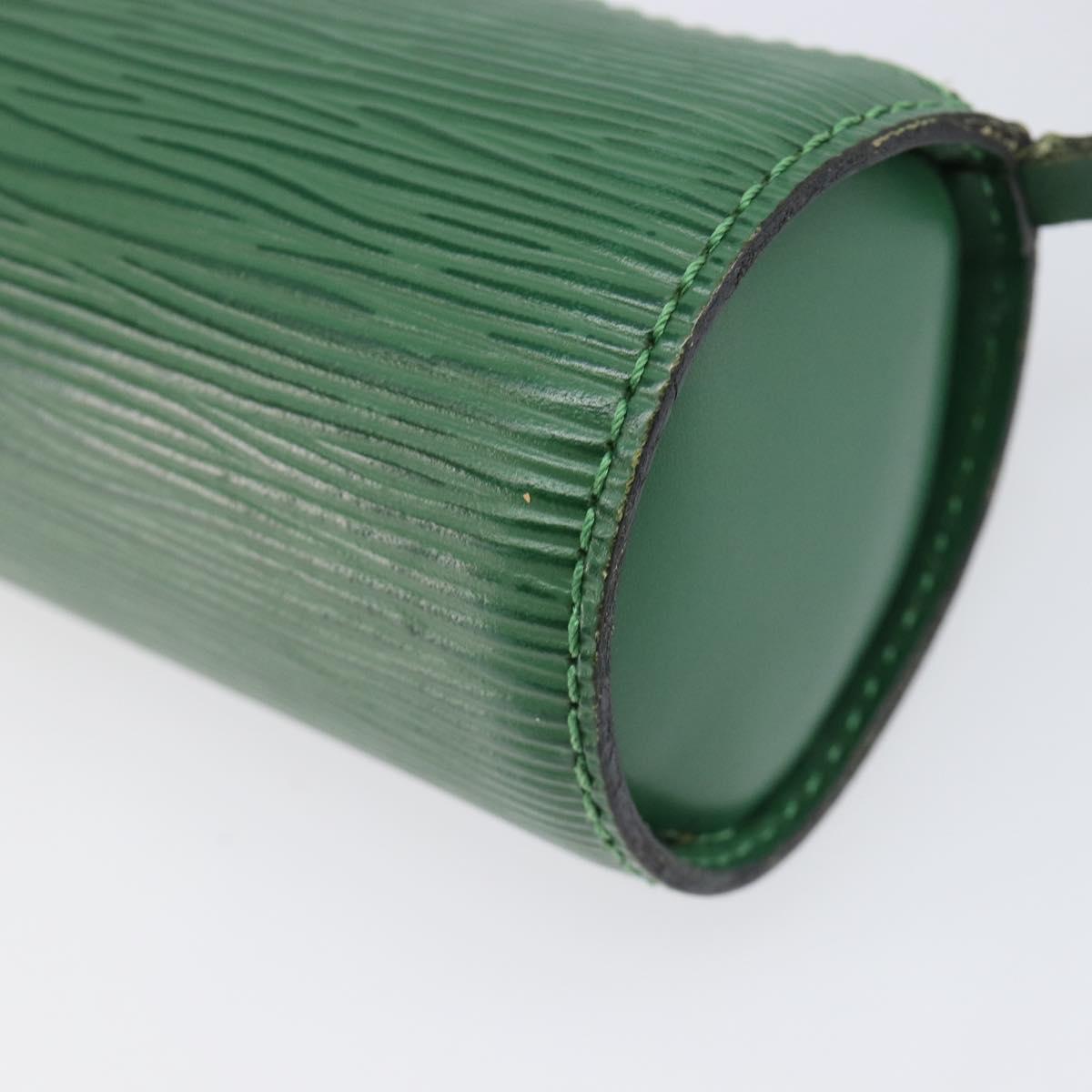 LOUIS VUITTON Epi Soufflot Pouch Green LV Auth ka7245