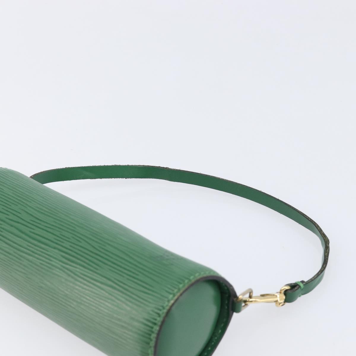 LOUIS VUITTON Epi Soufflot Pouch Green LV Auth ka7245