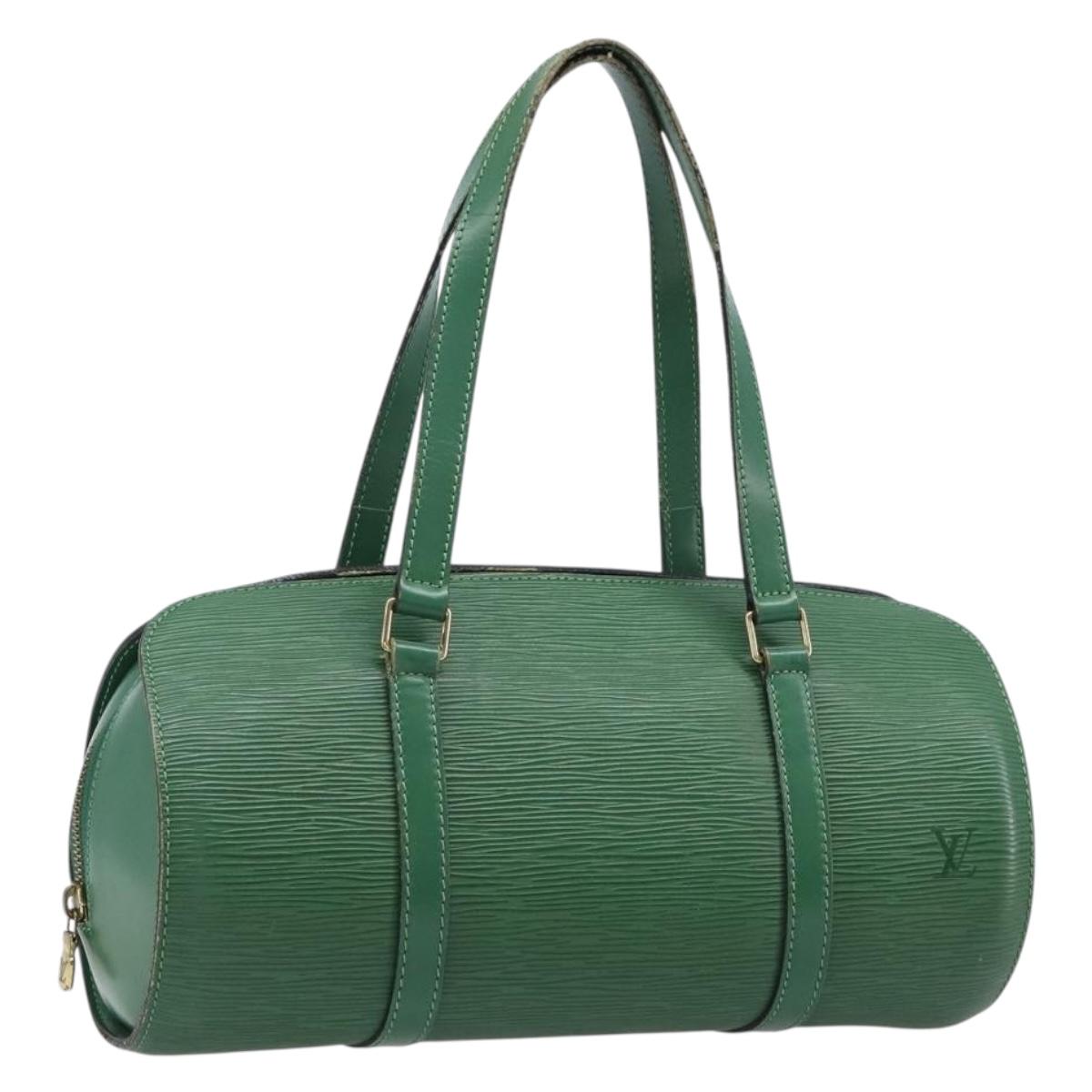 LOUIS VUITTON Epi Soufflot Hand Bag Green M52224 LV Auth ka7257
