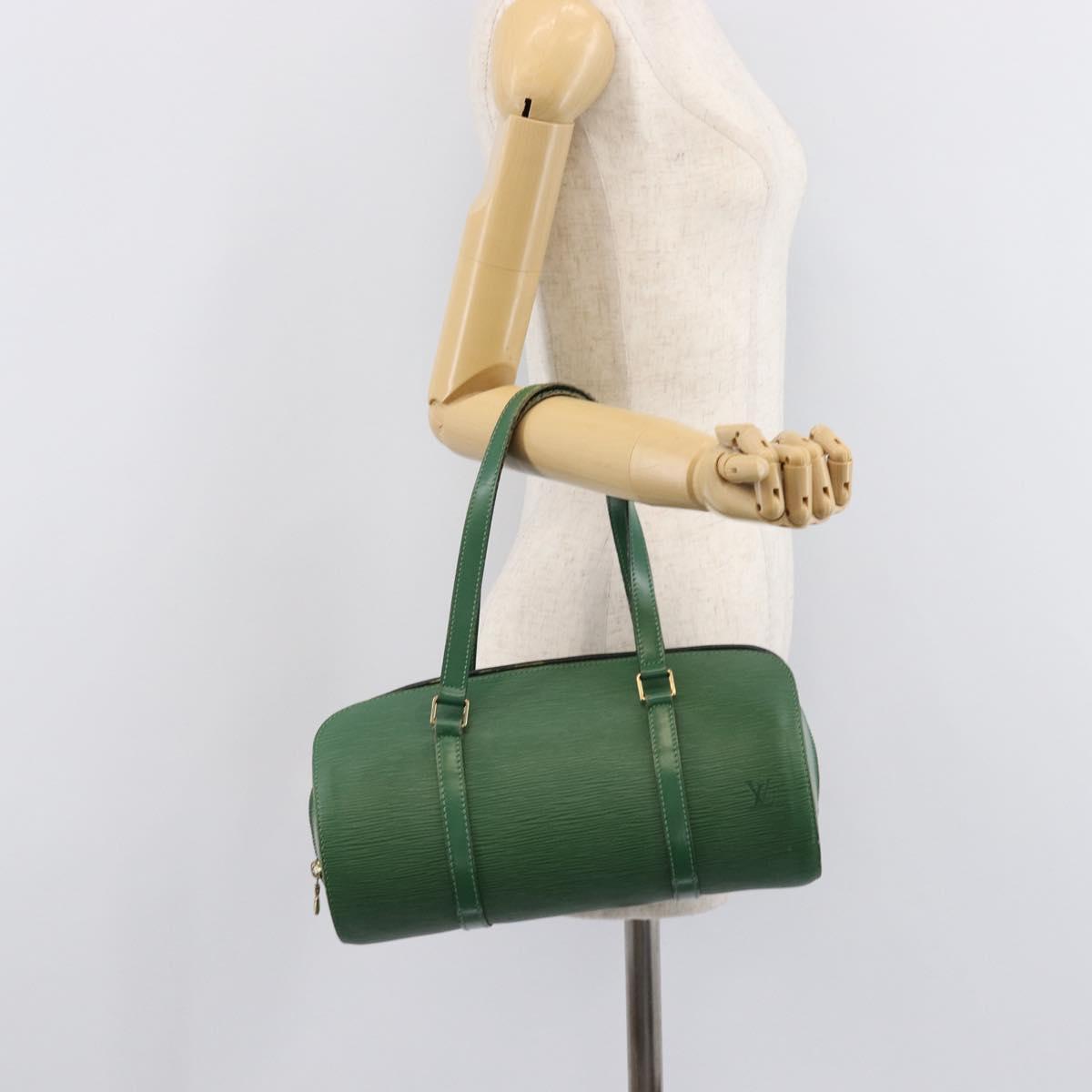 LOUIS VUITTON Epi Soufflot Hand Bag Green M52224 LV Auth ka7257