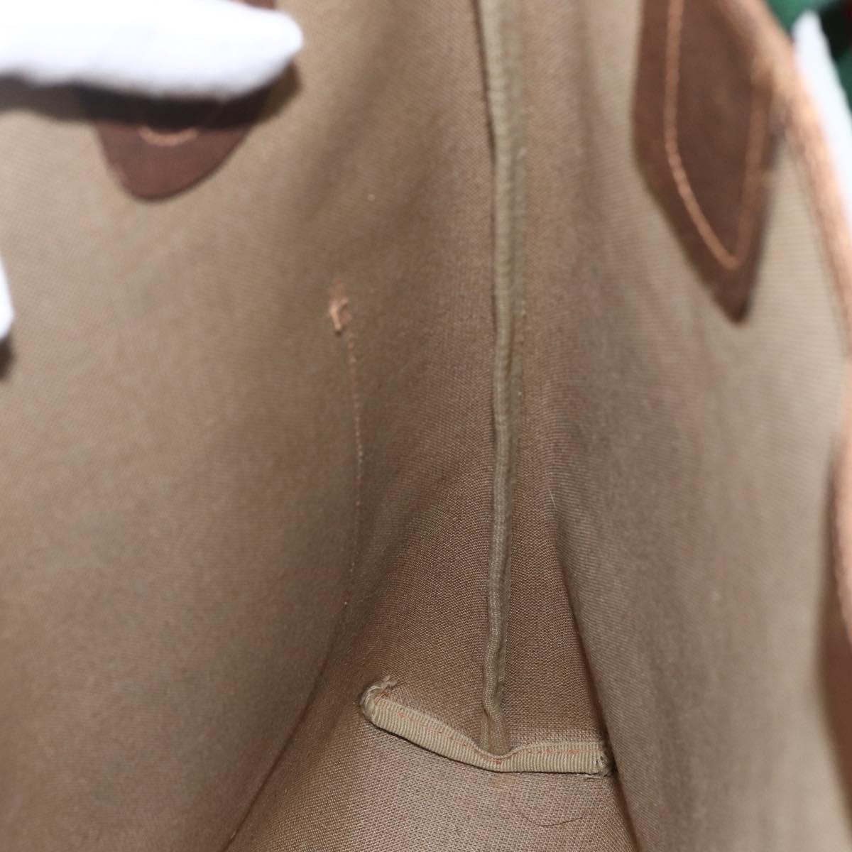 GUCCI GG Supreme Web Sherry Line Tote Bag PVC Beige Red 89 02 003 Auth ka731