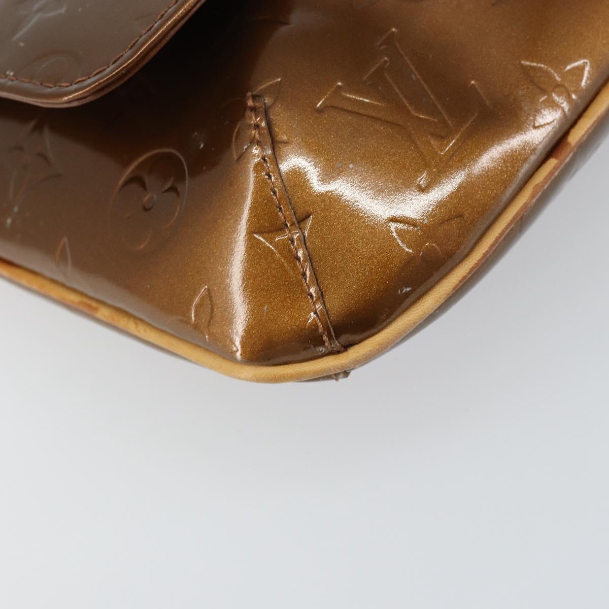 LOUIS VUITTON Monogram Vernis Thompson Street Bag Bronze M91124 LV Auth ka732
