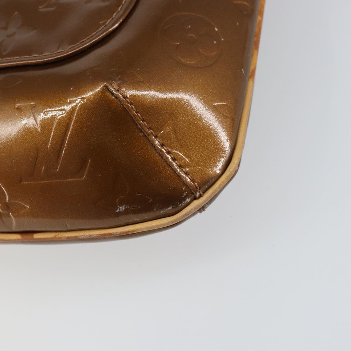 LOUIS VUITTON Monogram Vernis Thompson Street Bag Bronze M91124 LV Auth ka732