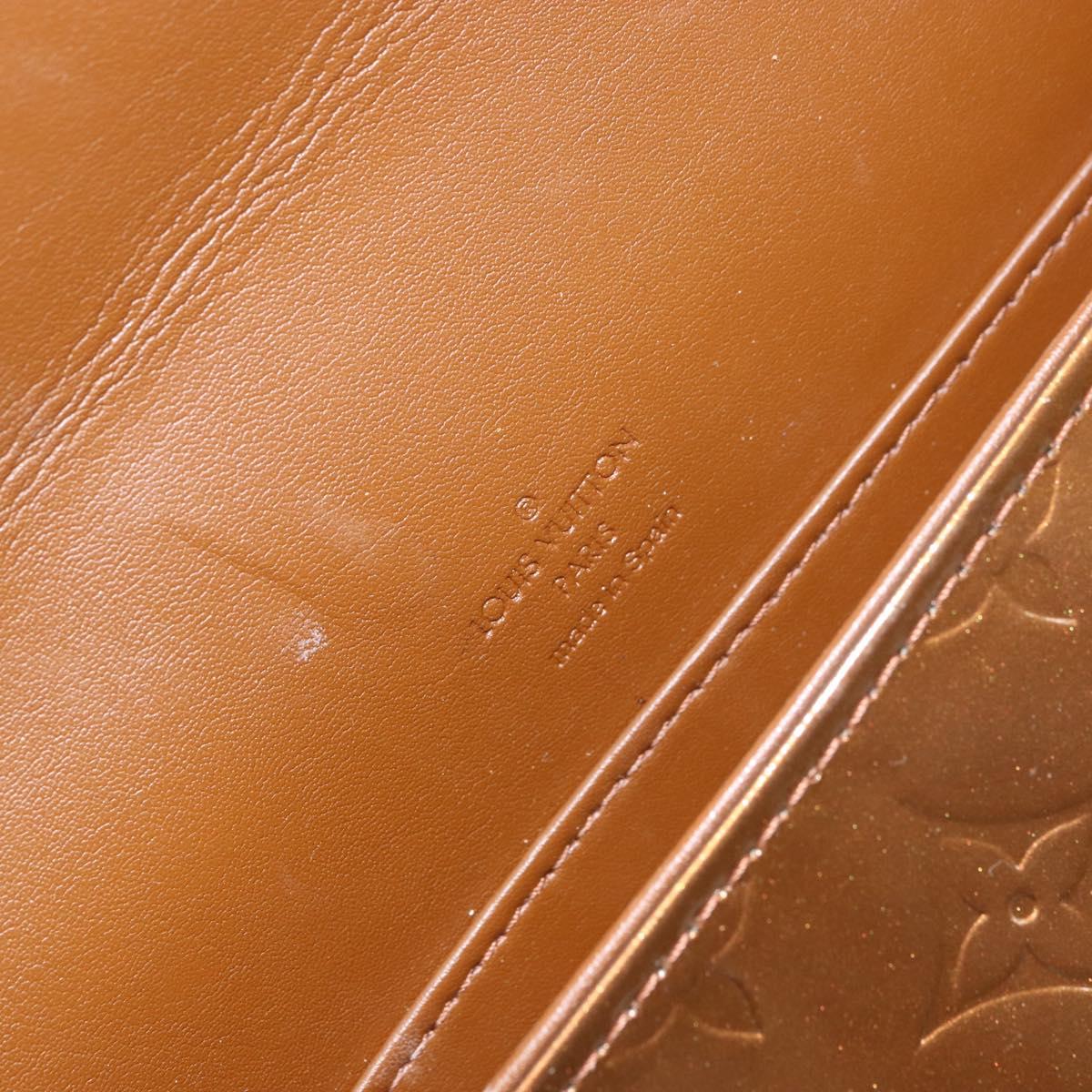 LOUIS VUITTON Monogram Vernis Thompson Street Bag Bronze M91124 LV Auth ka732