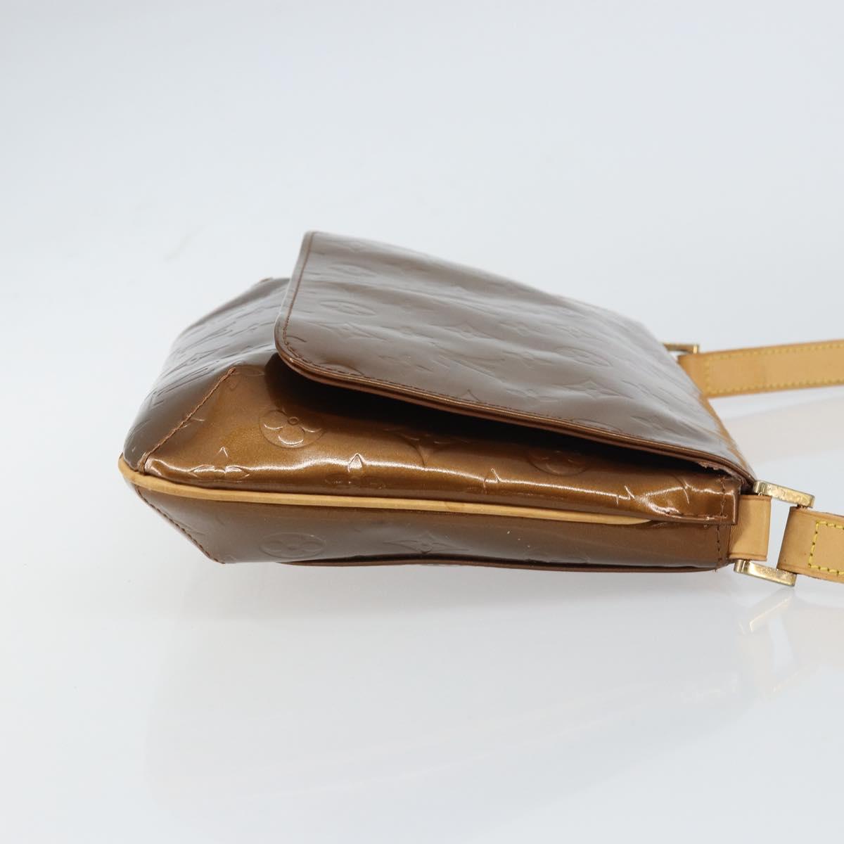 LOUIS VUITTON Monogram Vernis Thompson Street Bag Bronze M91124 LV Auth ka732