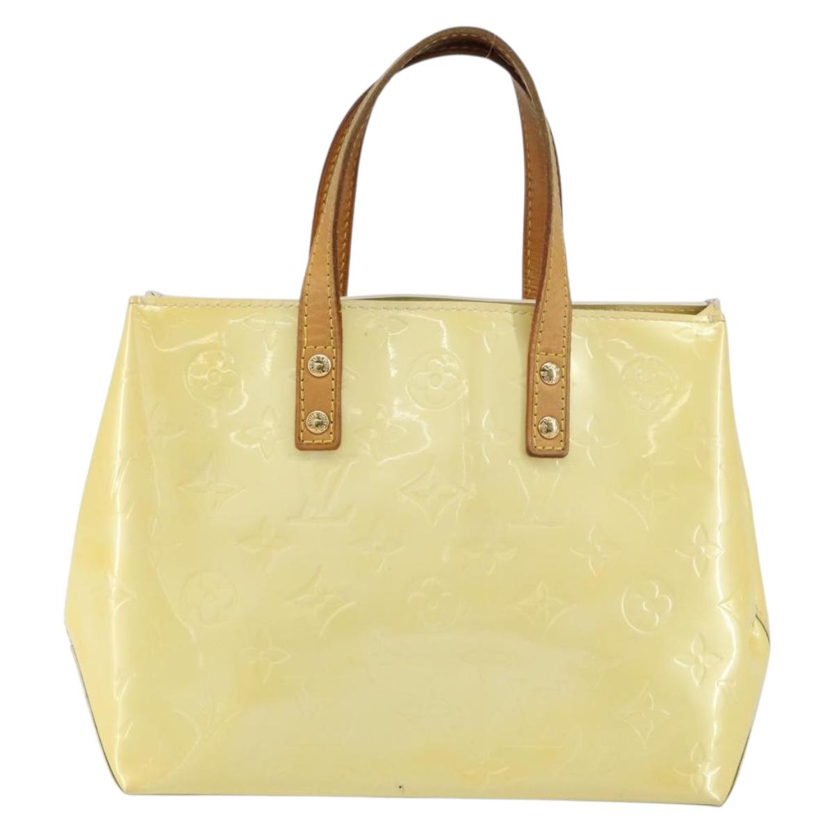 LOUIS VUITTON Monogram Vernis Reade PM Hand Bag Perle M91336 LV Auth ka738