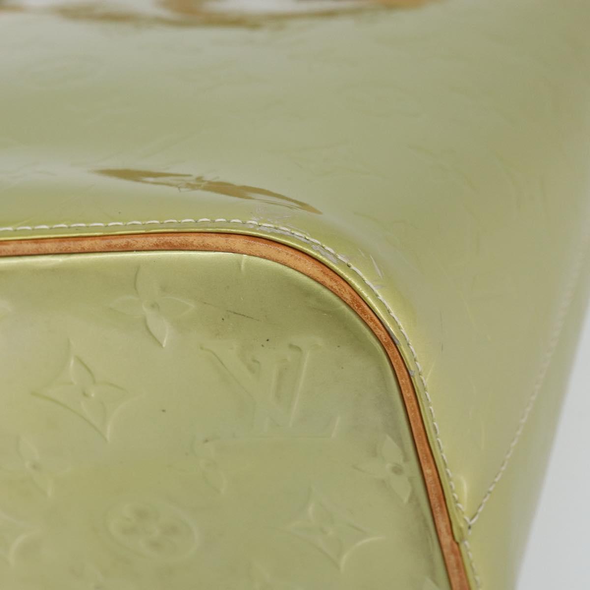 LOUIS VUITTON Monogram Vernis Houston Hand Bag Gris M91053 LV Auth ka739