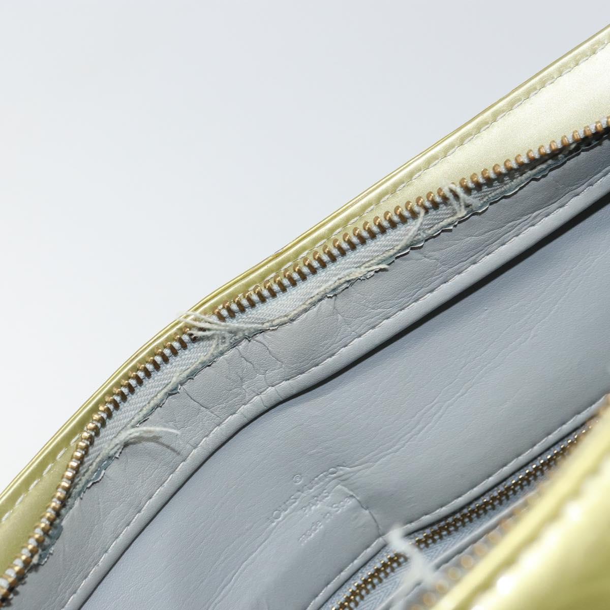 LOUIS VUITTON Monogram Vernis Houston Hand Bag Gris M91053 LV Auth ka739