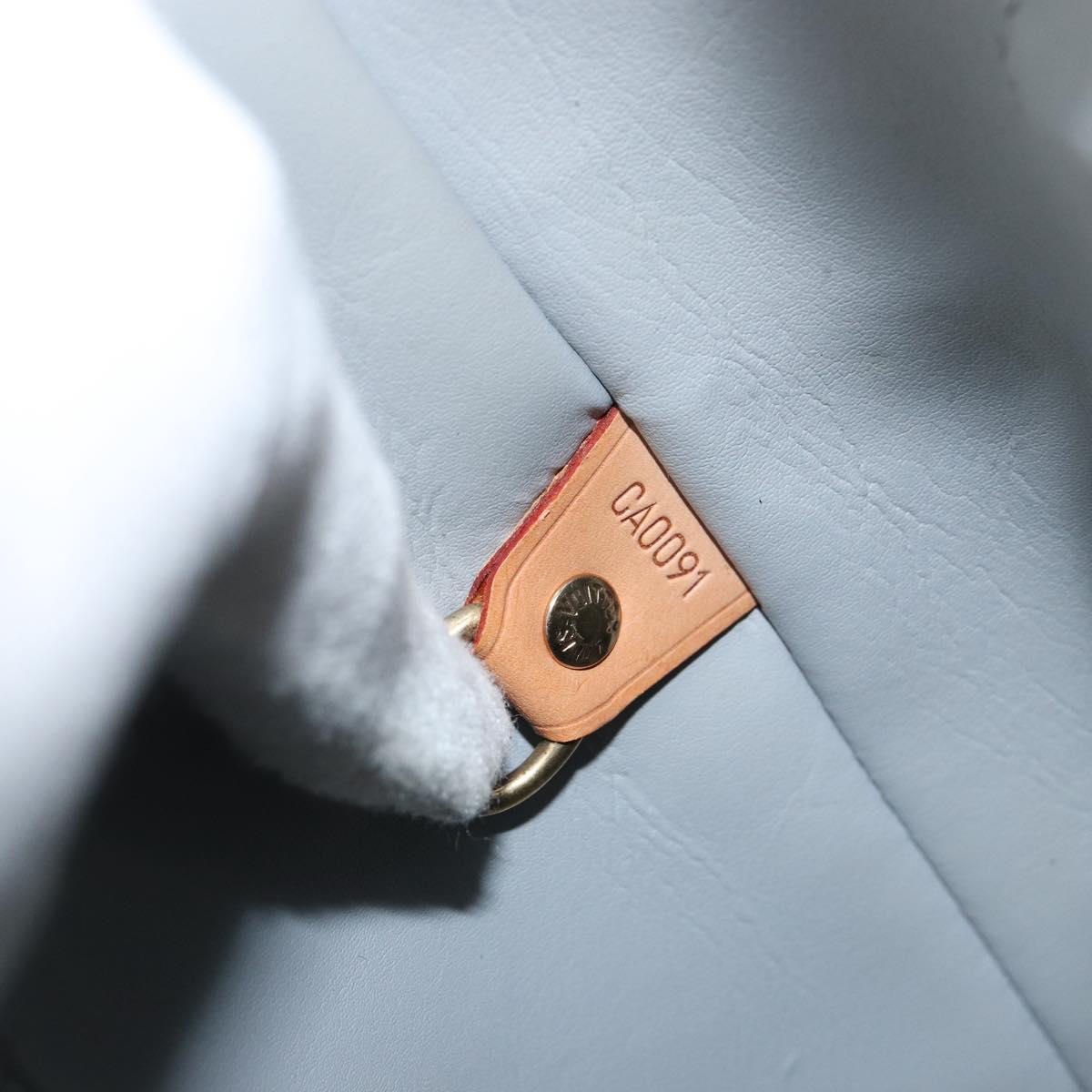 LOUIS VUITTON Monogram Vernis Houston Hand Bag Gris M91053 LV Auth ka739