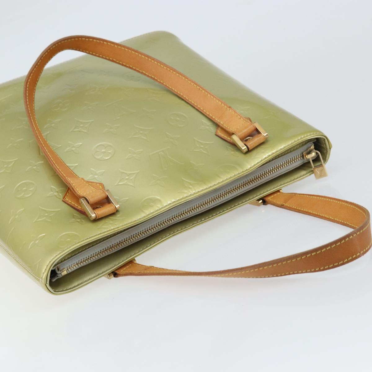 LOUIS VUITTON Monogram Vernis Houston Hand Bag Gris M91053 LV Auth ka739