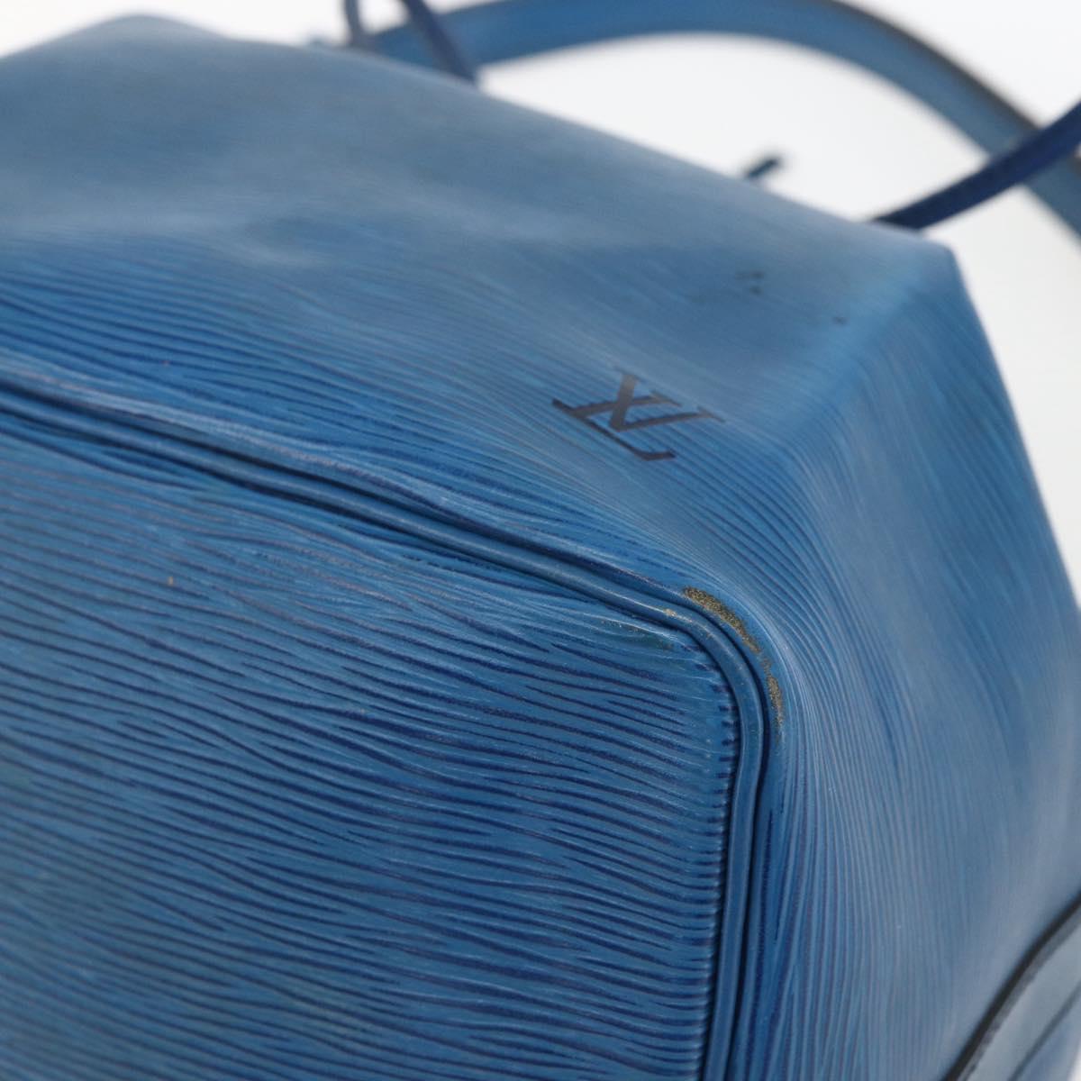 LOUIS VUITTON Epi Petit Noe Shoulder Bag Blue M44105 LV Auth ka741