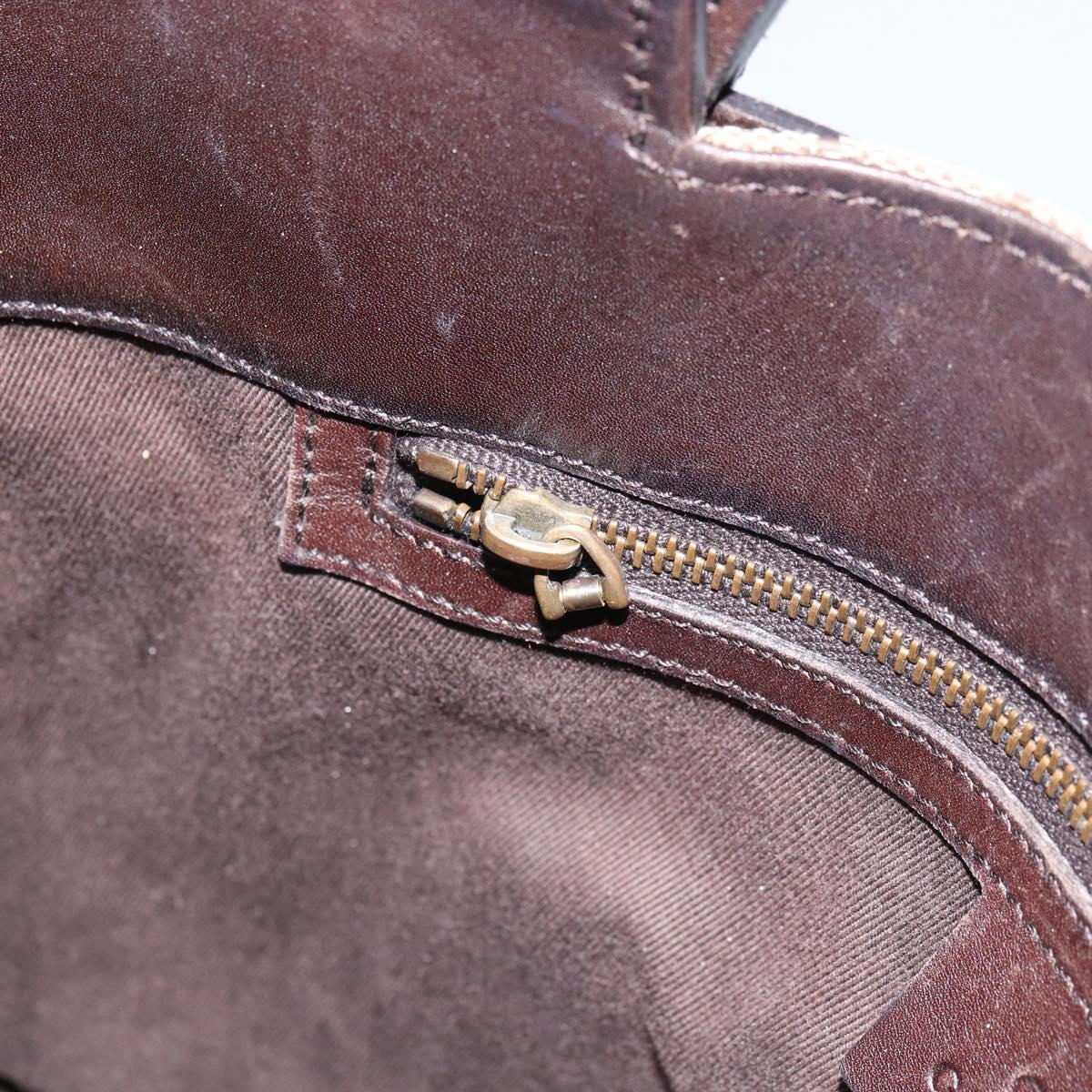 GUCCI GG Canvas Tote Bag Beige Gold 107757 Auth ka751