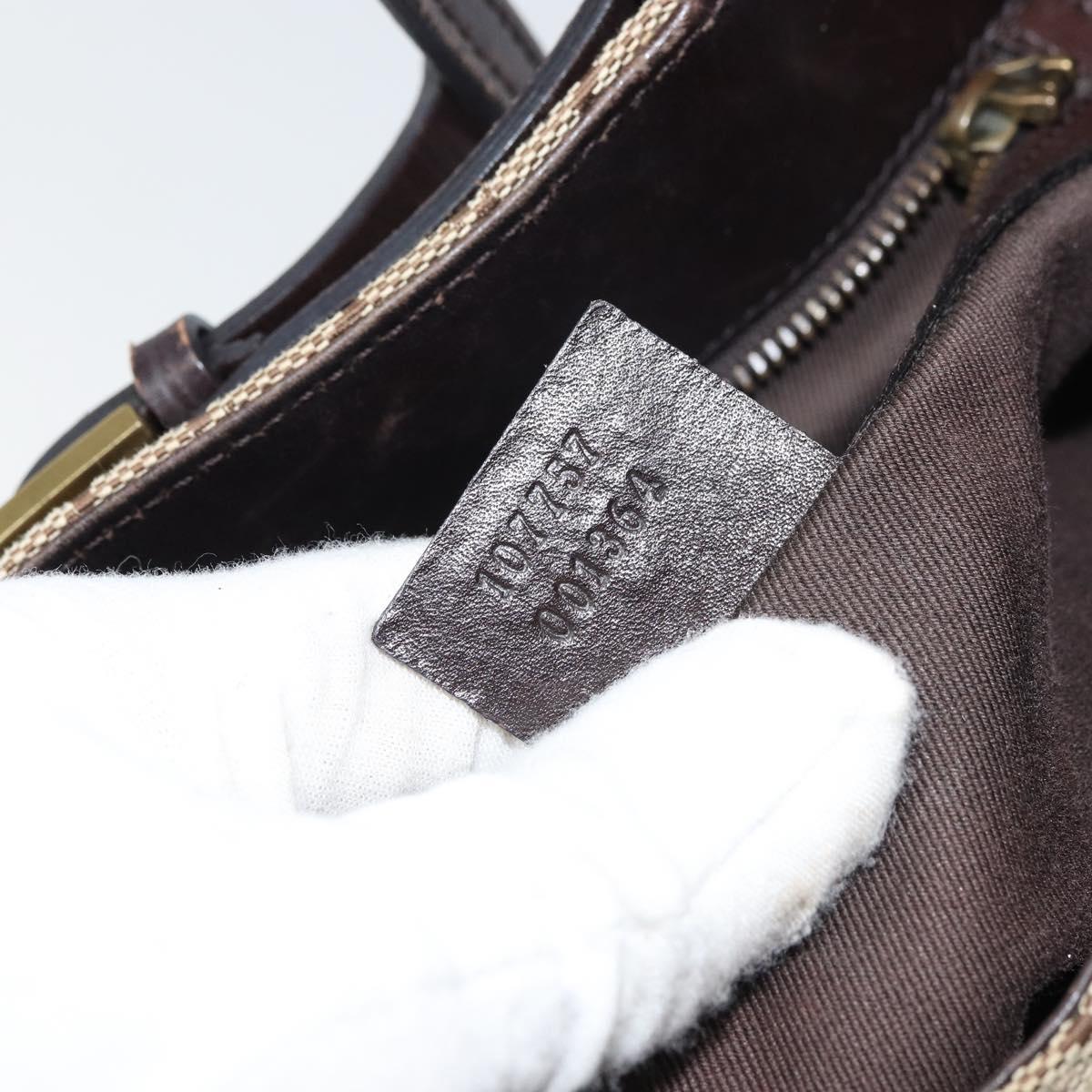 GUCCI GG Canvas Tote Bag Beige Gold 107757 Auth ka751