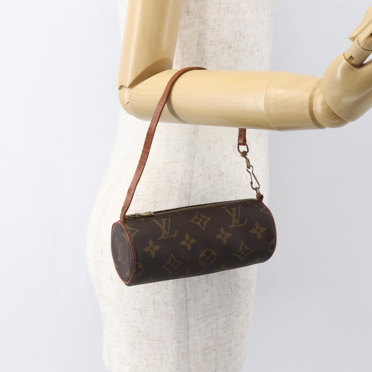 LOUIS VUITTON Monogram Papillon Pouch LV Auth ka753