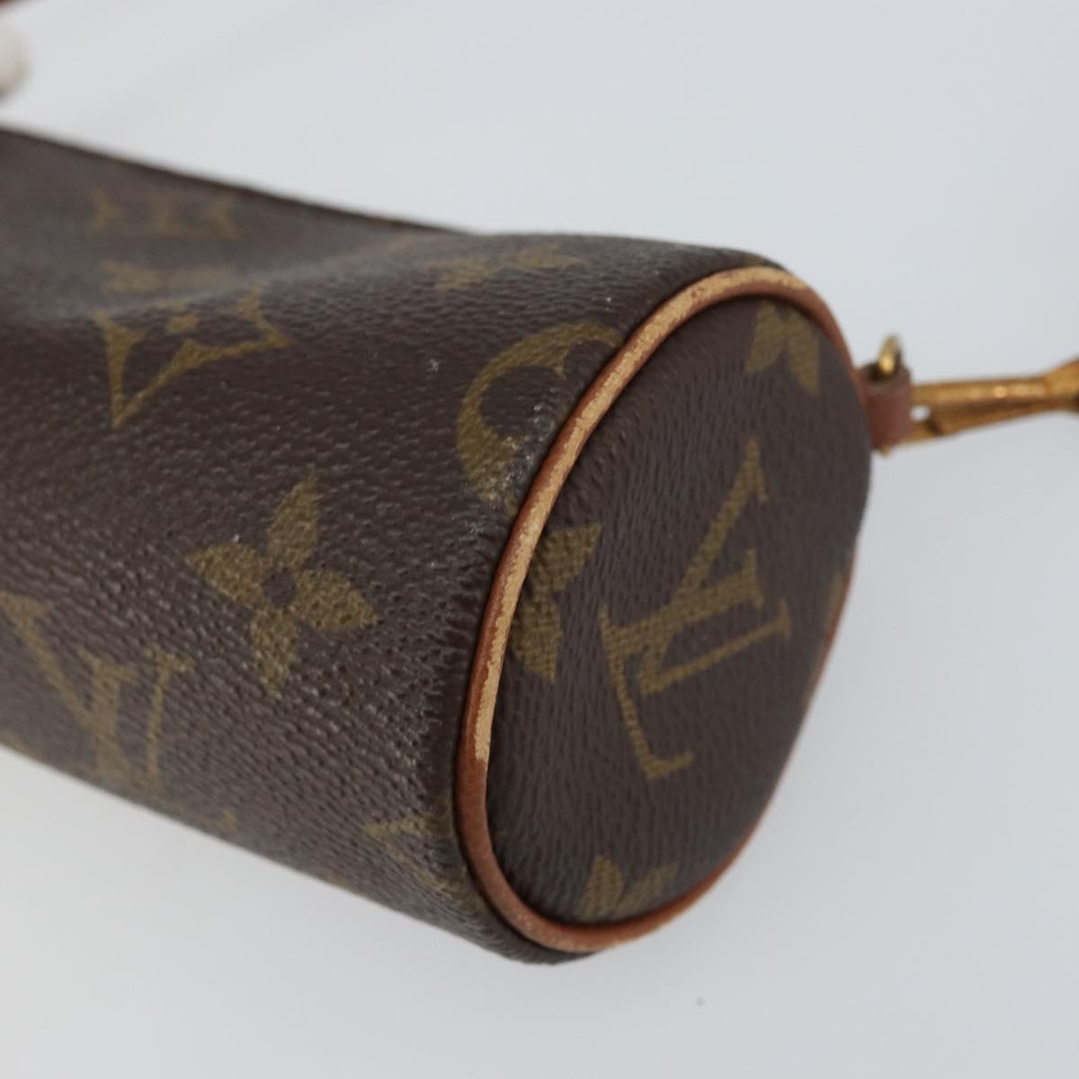 LOUIS VUITTON Monogram Papillon Pouch LV Auth ka754
