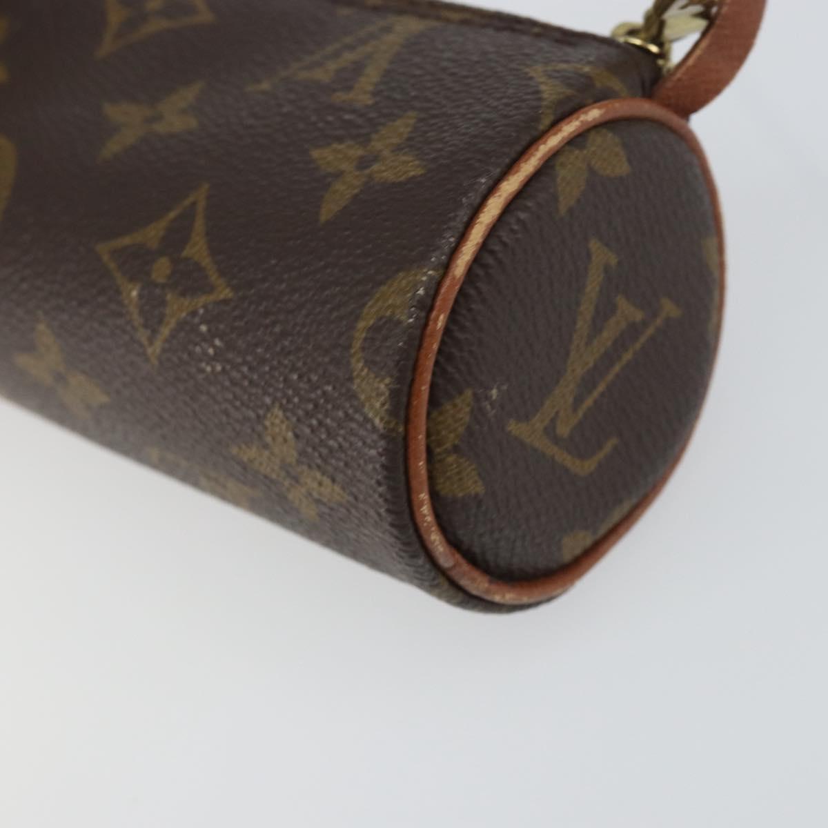 LOUIS VUITTON Monogram Papillon Pouch LV Auth ka754