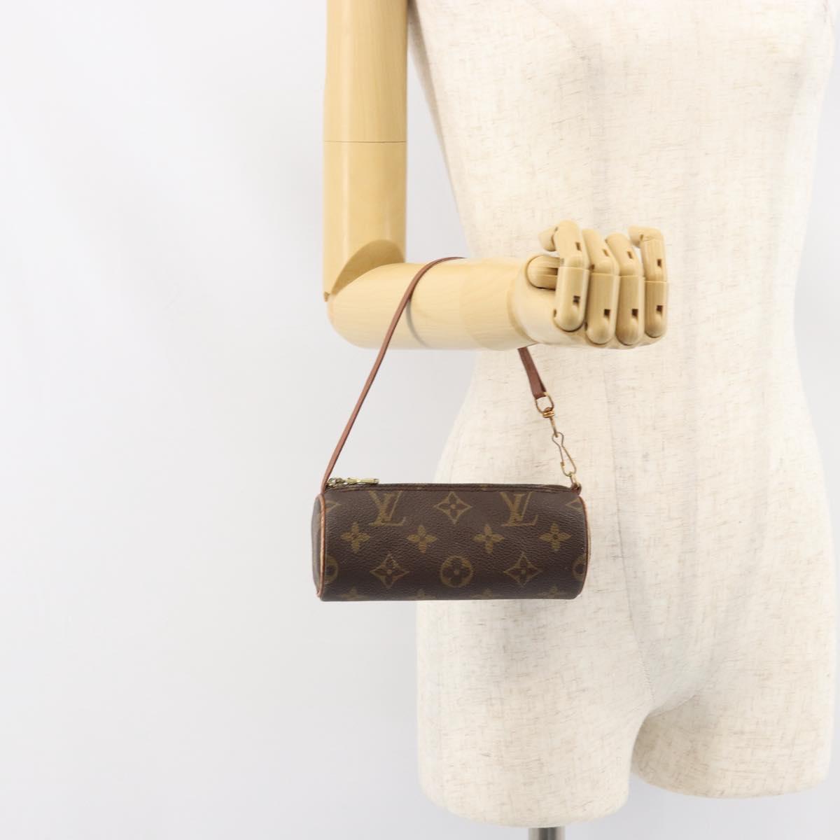 LOUIS VUITTON Monogram Papillon Pouch LV Auth ka754