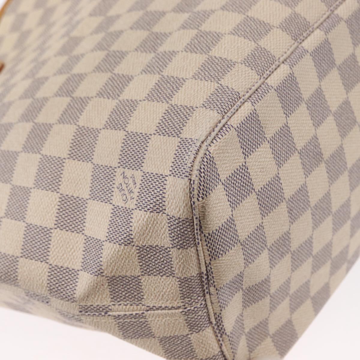 LOUIS VUITTON Damier Azur Neverfull MM Tote Bag N41605 LV Auth ka759