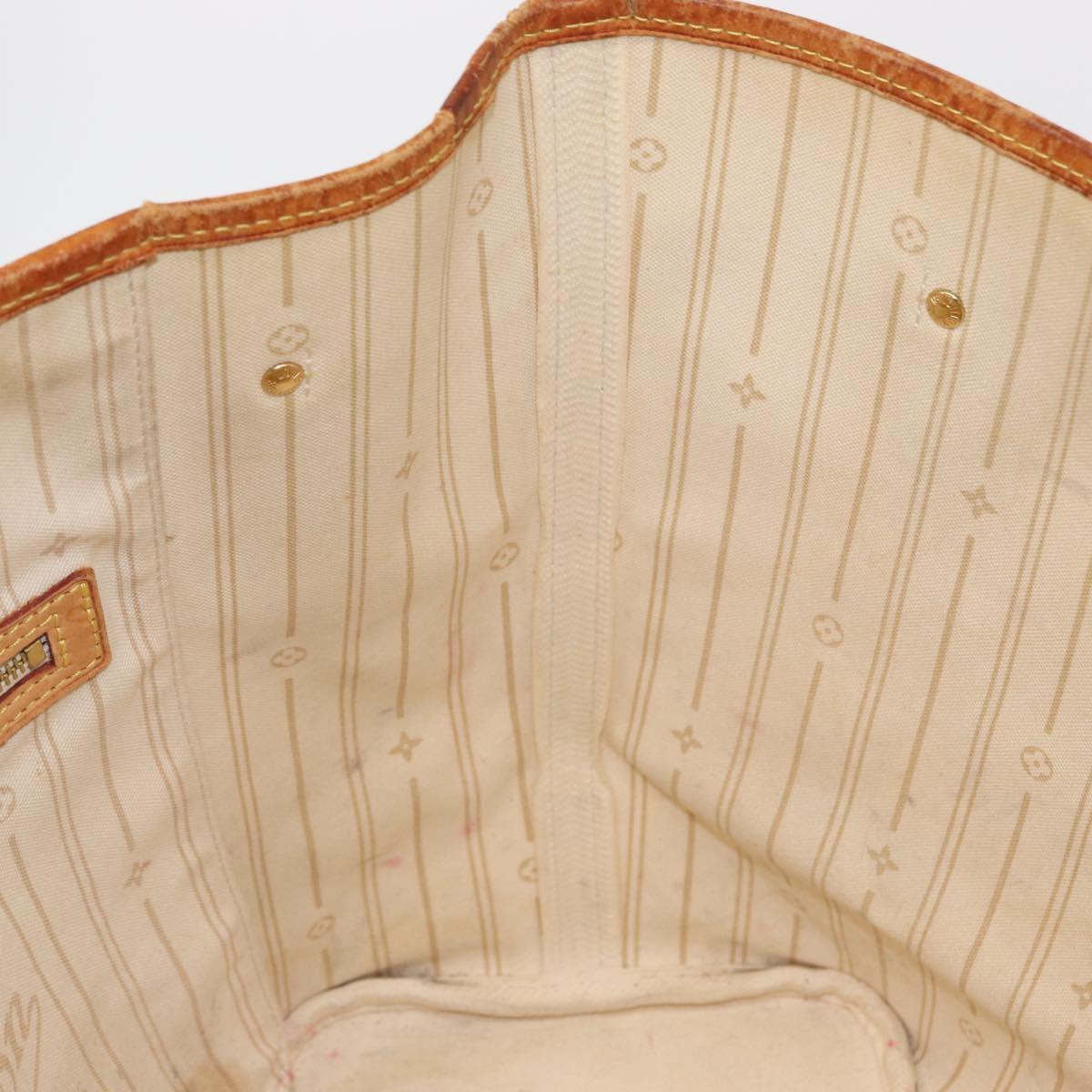 LOUIS VUITTON Damier Azur Neverfull MM Tote Bag N41605 LV Auth ka759