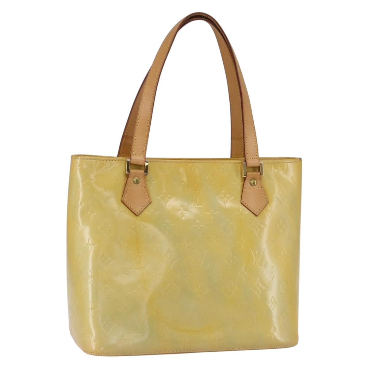 LOUIS VUITTON Monogram Vernis Houston Hand Bag Gris M91053 LV Auth ka761
