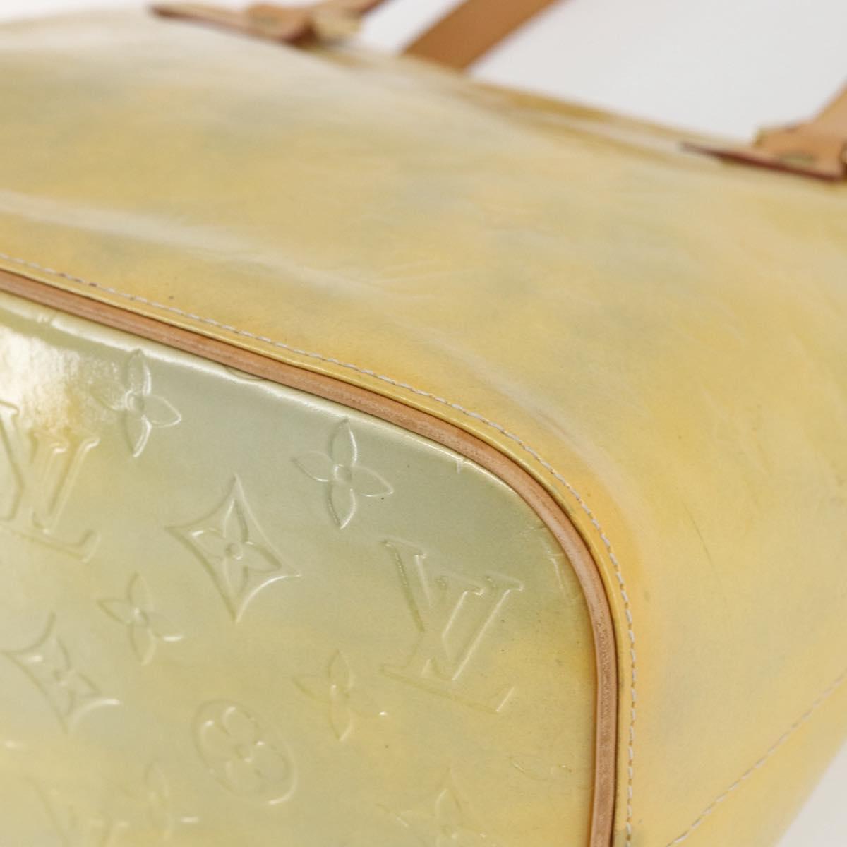 LOUIS VUITTON Monogram Vernis Houston Hand Bag Gris M91053 LV Auth ka761