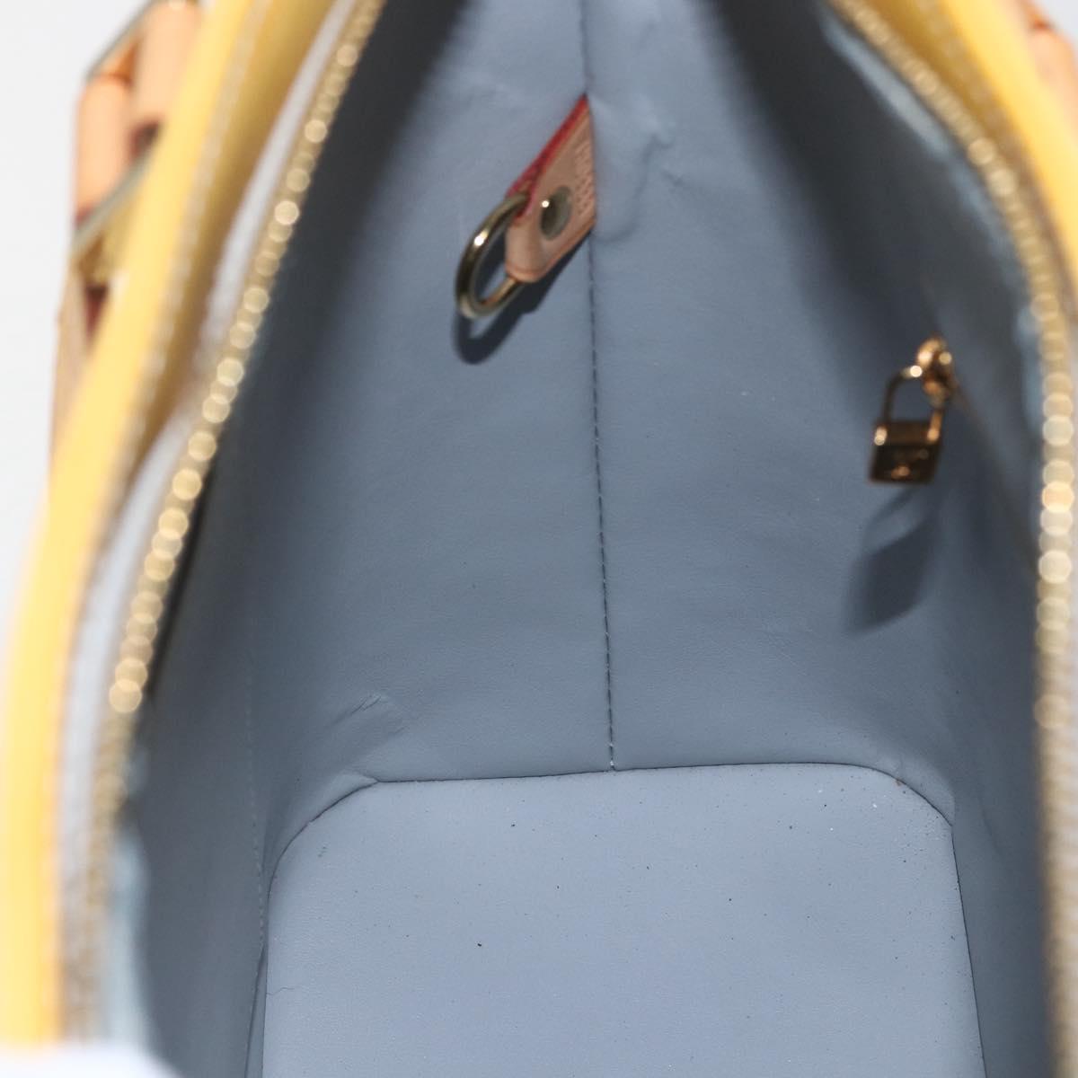 LOUIS VUITTON Monogram Vernis Houston Hand Bag Gris M91053 LV Auth ka761