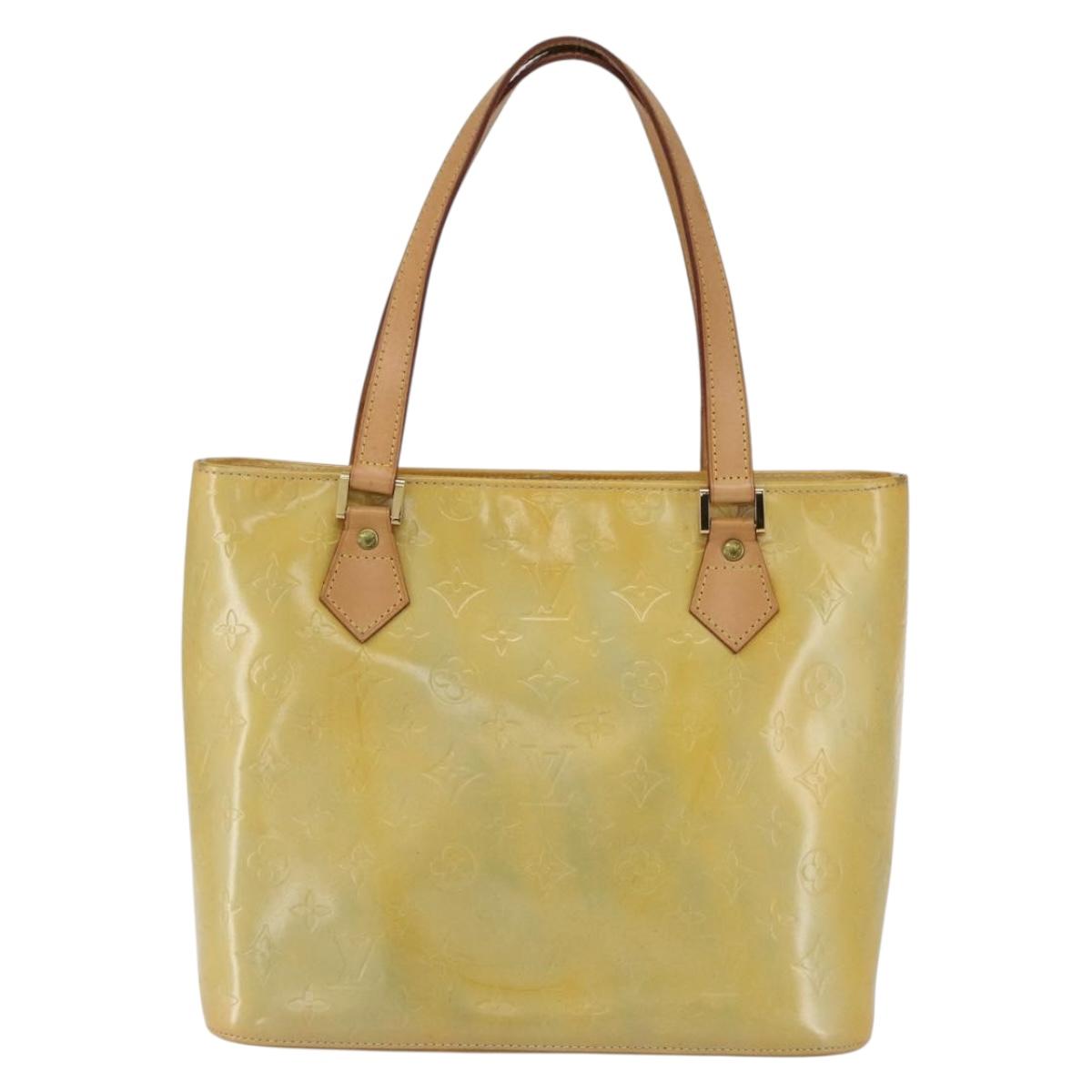 LOUIS VUITTON Monogram Vernis Houston Hand Bag Gris M91053 LV Auth ka761