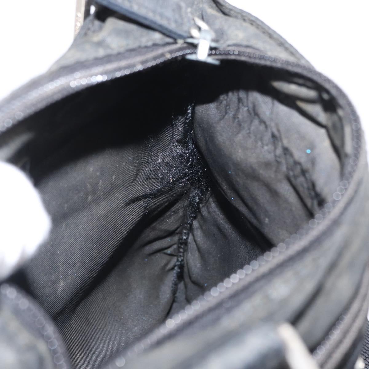 PRADA Shoulder Bag Nylon Black Silver Auth ka765
