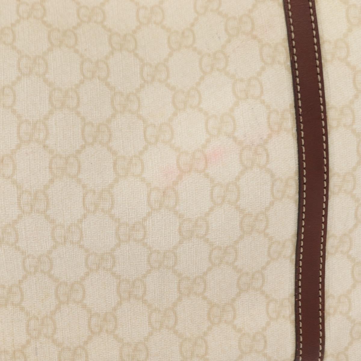 GUCCI GG Supreme Tote Bag PVC Cream Gold 197953 Auth ka766