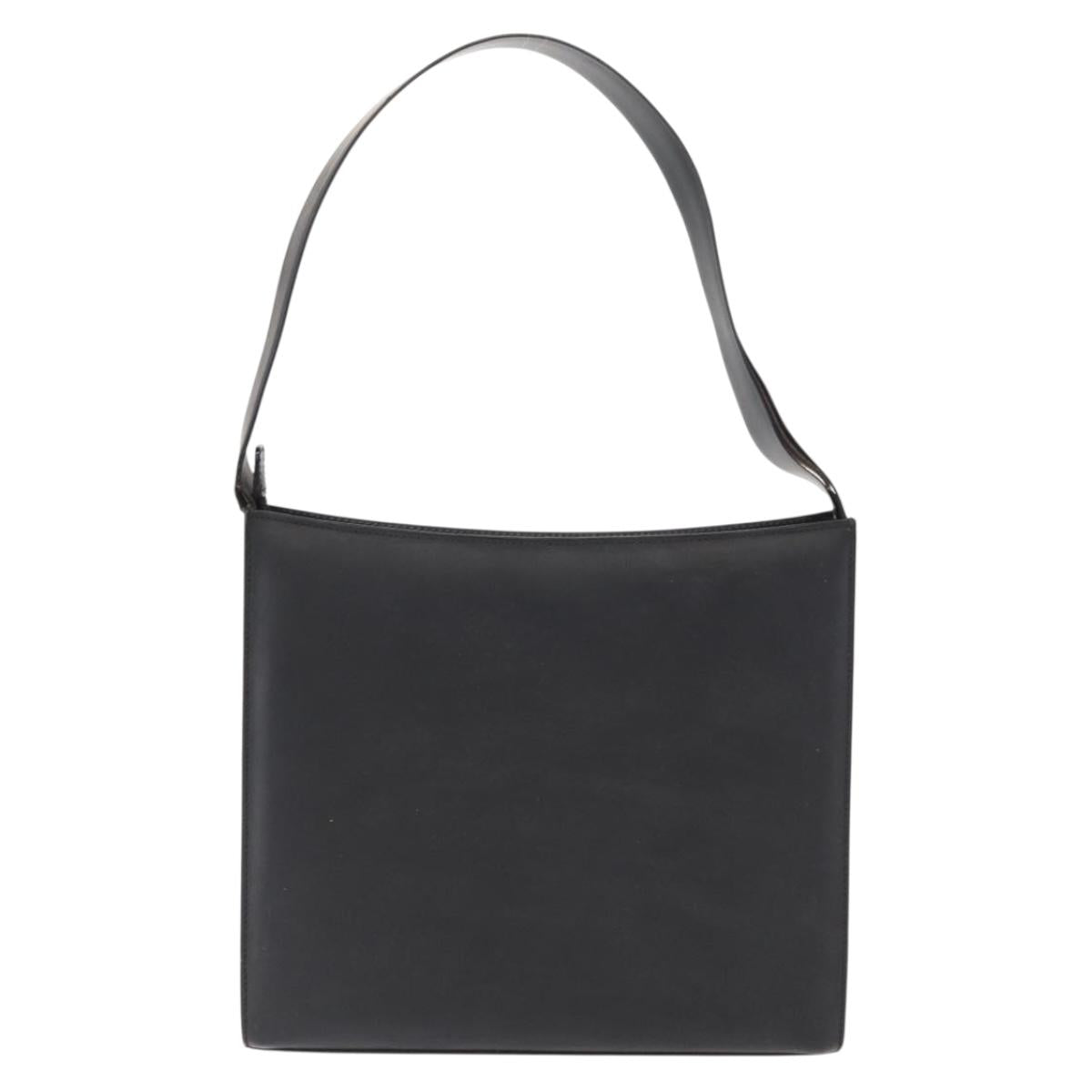 GUCCI Shoulder Bag Leather Black Silver 001 3065 Auth ka767