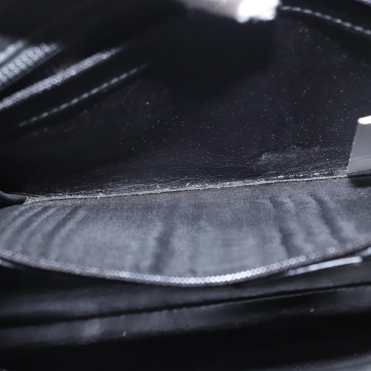 GUCCI Bamboo Hand Bag Leather Black Gold 001 2855 1875 0 Auth ka770