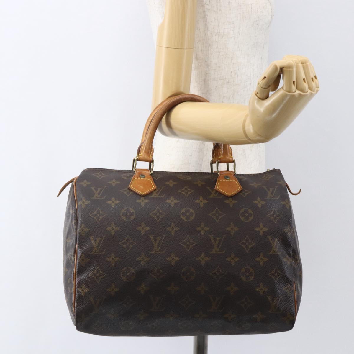 LOUIS VUITTON Monogram Speedy 30 Hand Bag M41526 LV Auth ka774