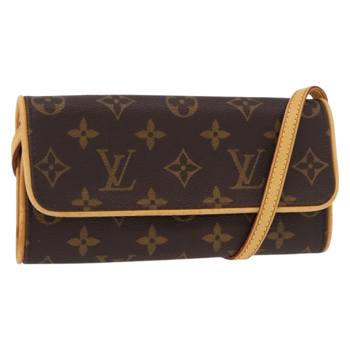 LOUIS VUITTON Monogram Pochette Twin PM Shoulder Bag M51854 LV Auth ka775