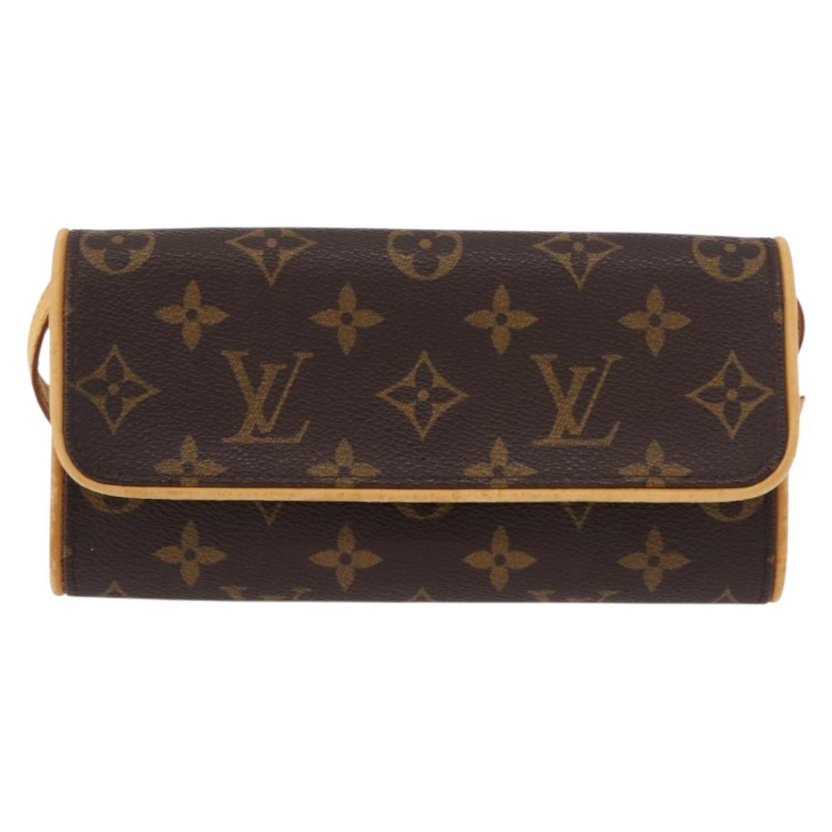 LOUIS VUITTON Monogram Pochette Twin PM Shoulder Bag M51854 LV Auth ka775