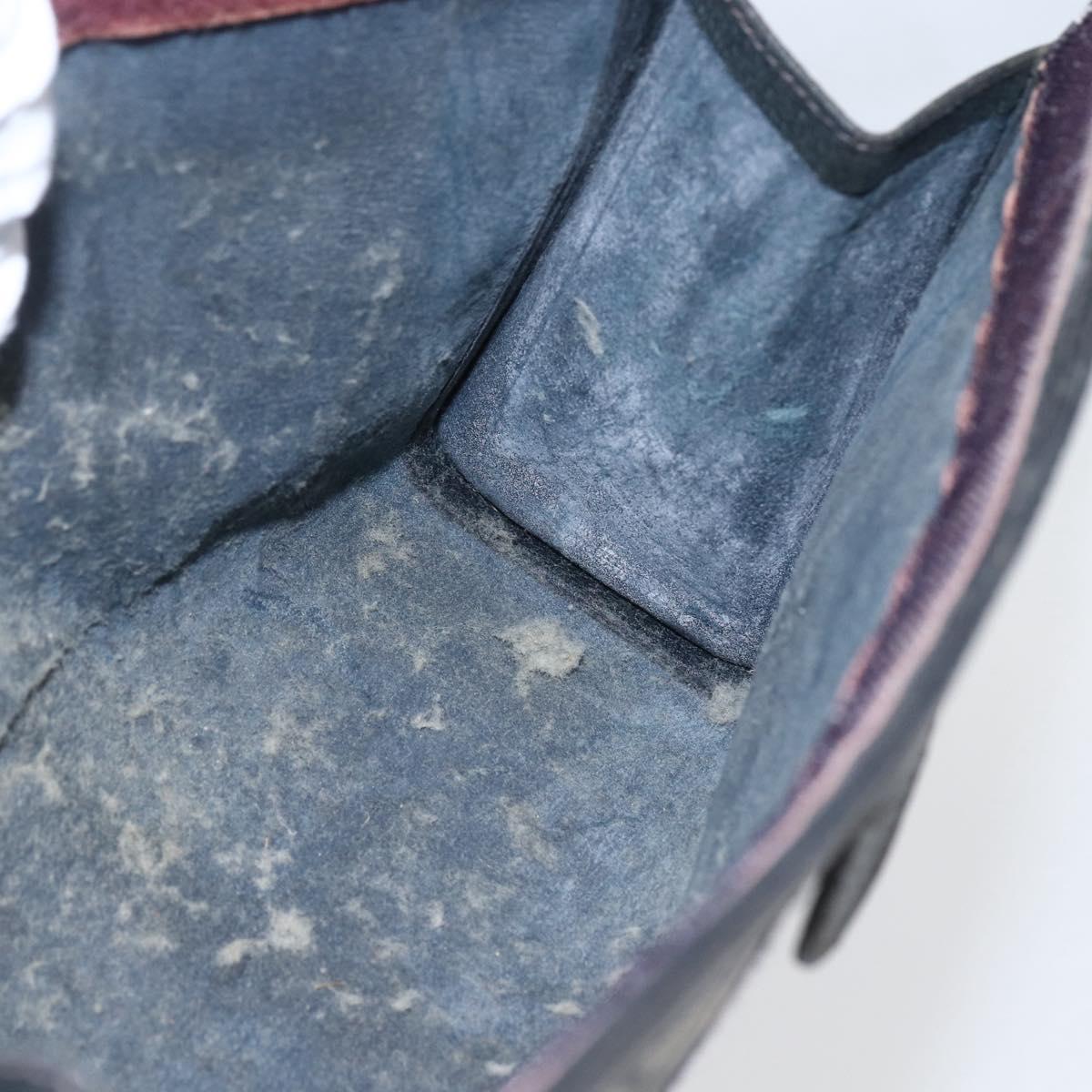 GUCCI GG Supreme Sherry Line Clutch Bag PVC Navy Red 84 014 2125 23 Auth ka792