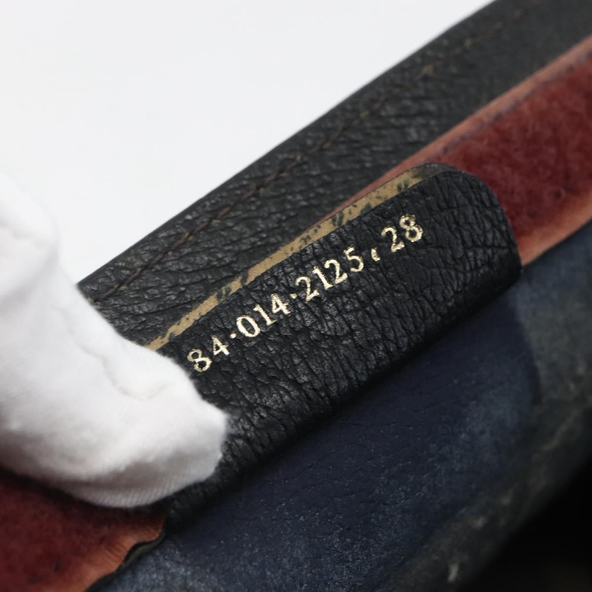 GUCCI GG Supreme Sherry Line Clutch Bag PVC Navy Red 84 014 2125 23 Auth ka792