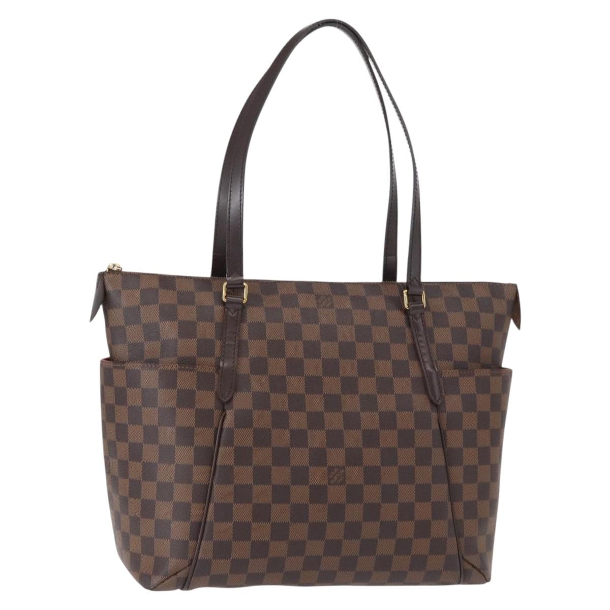 LOUIS VUITTON Damier Ebene Totally MM Hand Bag N41281 LV Auth ka794V