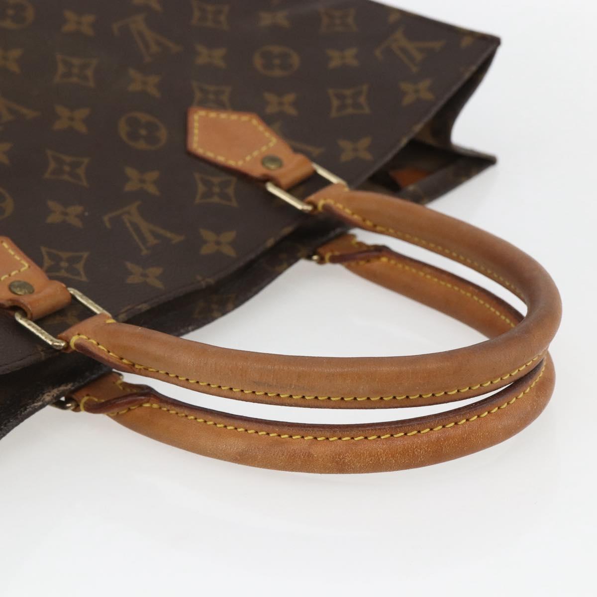 LOUIS VUITTON Monogram Sac Plat Hand Bag M51140 LV Auth ka802