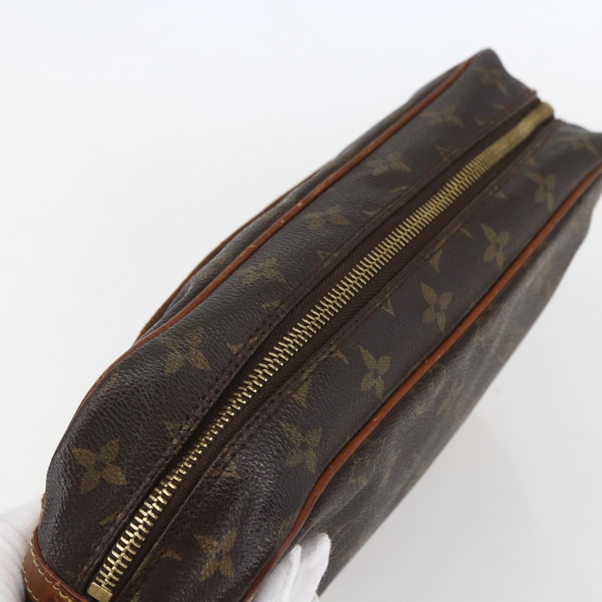 LOUIS VUITTON Monogram Compiegne 28 Clutch Bag M51845 LV Auth ka817