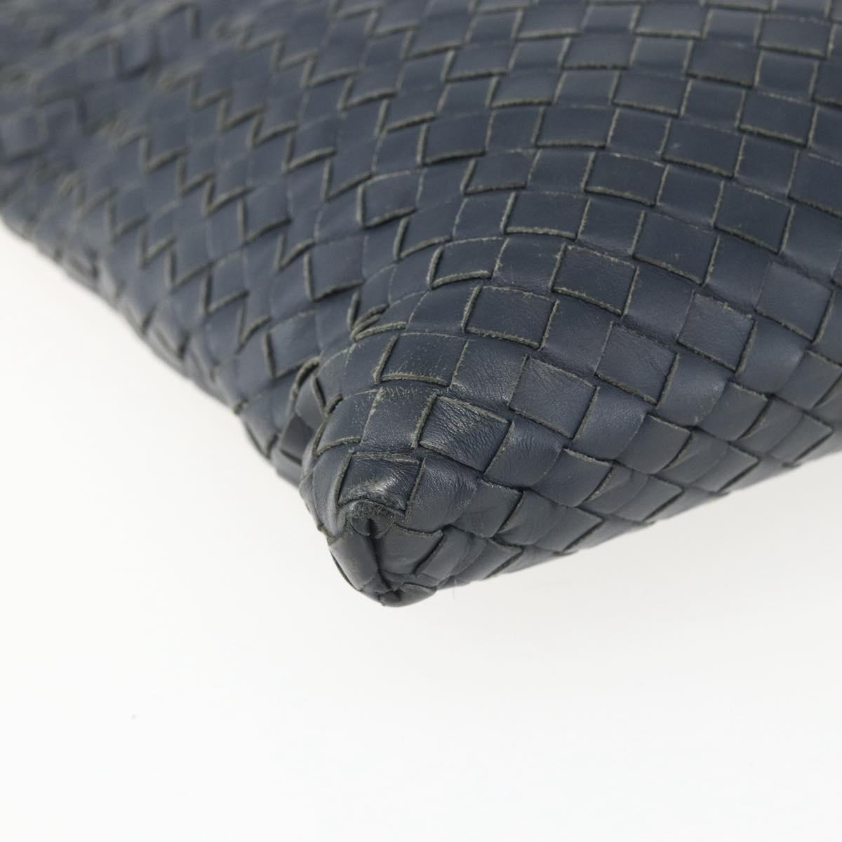 BOTTEGA VENETA INTRECCIATO Shoulder Bag Leather Navy Auth ka844