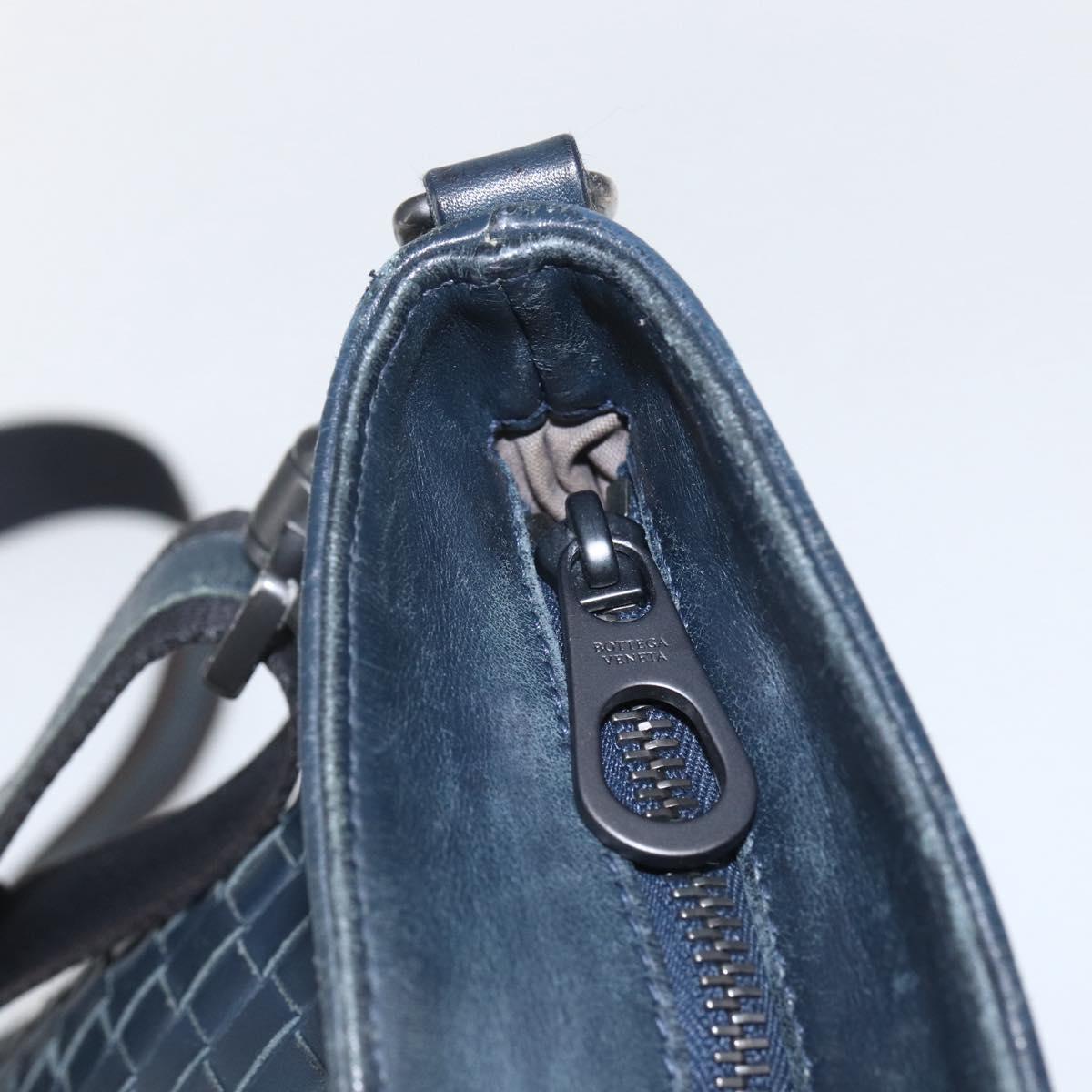 BOTTEGA VENETA INTRECCIATO Shoulder Bag Leather Navy Auth ka844