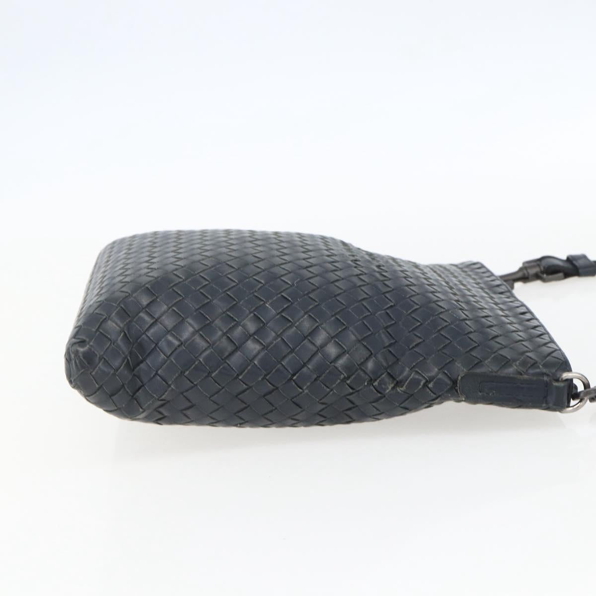 BOTTEGA VENETA INTRECCIATO Shoulder Bag Leather Navy Auth ka844