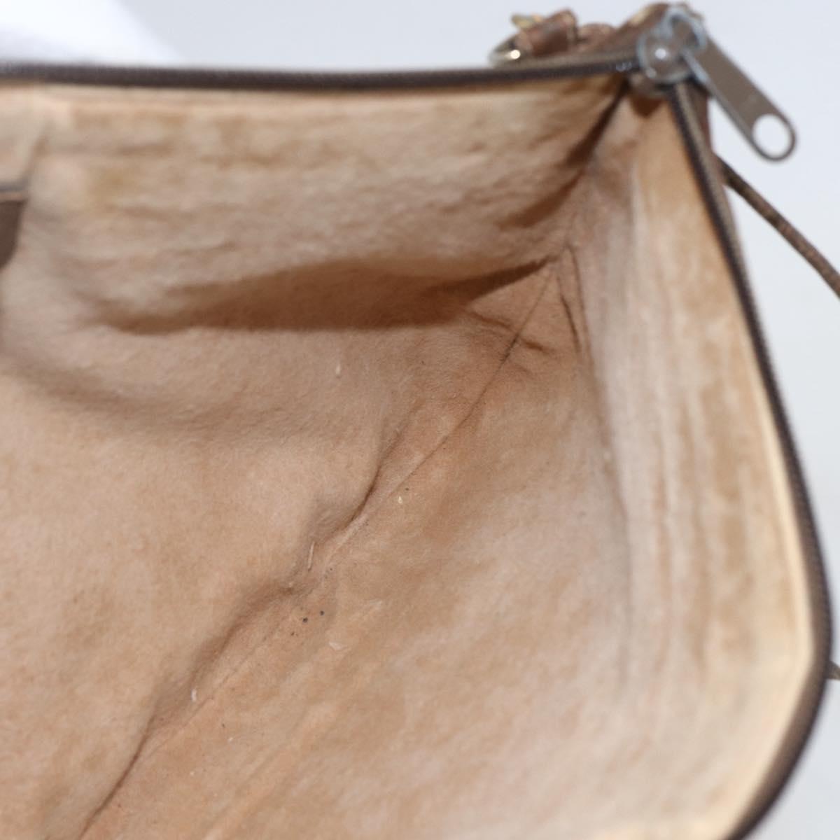 GUCCI GG Supreme Web Sherry Line Bag PVC Beige Gold 904 02 026 Auth ka846