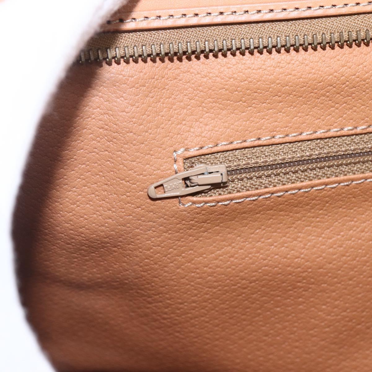CELINE Macadam Canvas Tote Bag PVC Leather Brown Gold Auth ka860